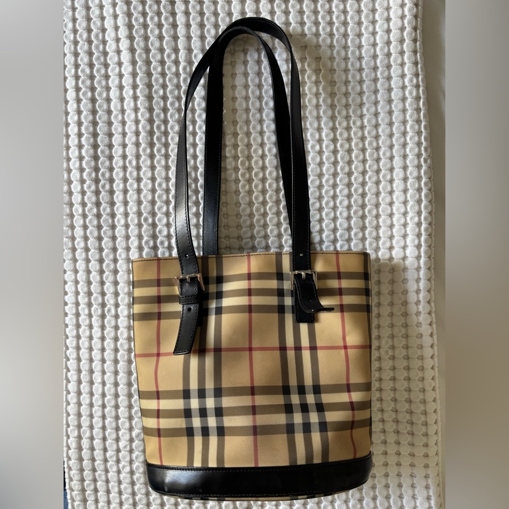 Vintage Burberry Nova Check Bucket Tote